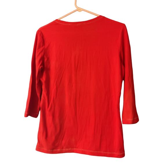 Onque Casual Size Small Sparkly Deer Top - Picture 2 of 9